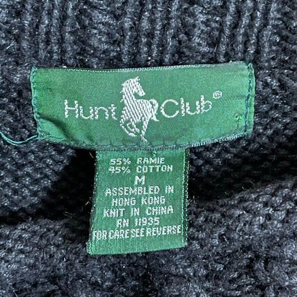 Vintage 1980s Hunt Club Hand Knit Floral Embroidered Oversized Grandma Sweater - Picture 7 of 7